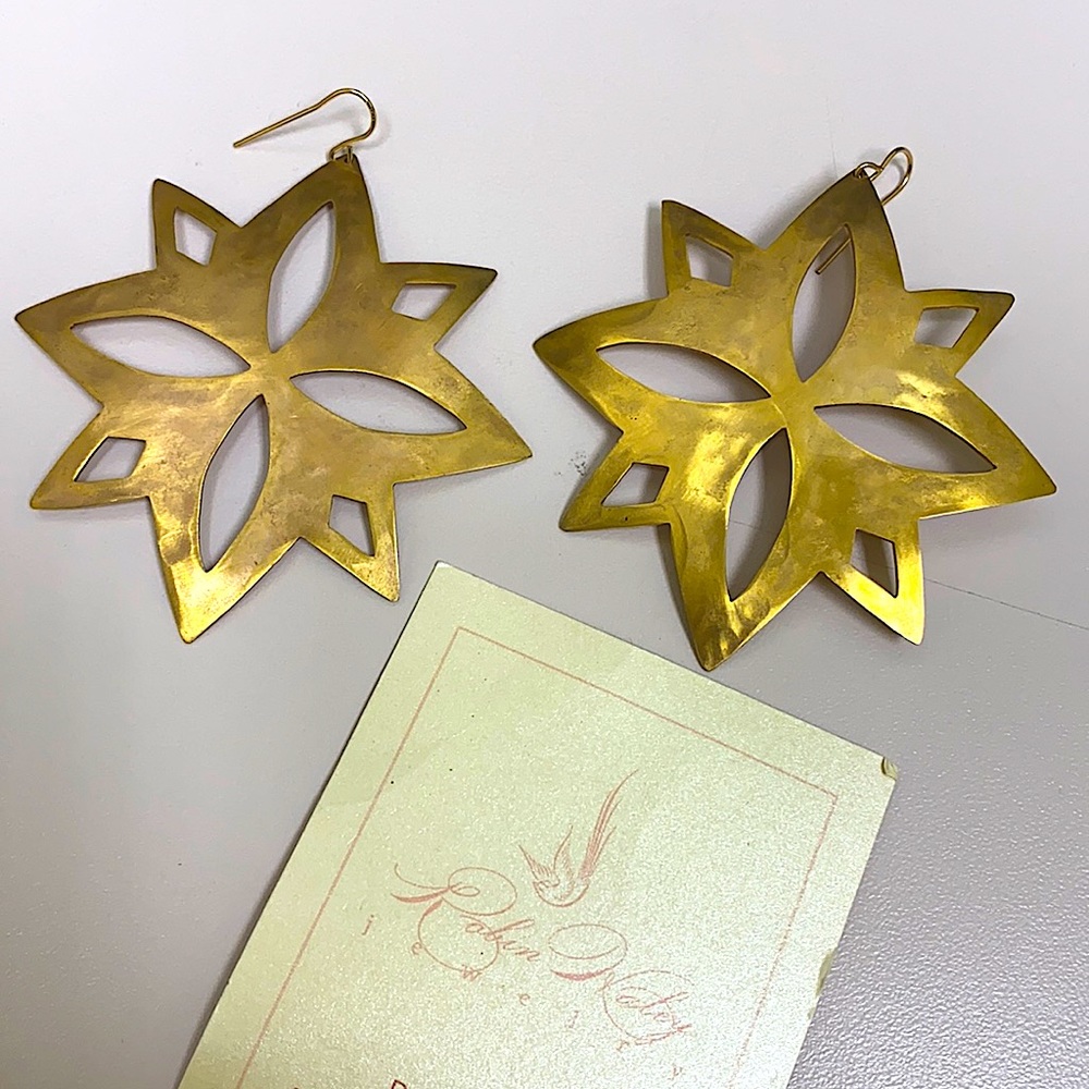 Robin Haley Gold Statement Earrings